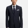 Two-piece regular-fit suit in checked virgin wool