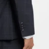Two-piece regular-fit suit in checked virgin wool