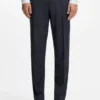 Two-piece regular-fit suit in checked virgin wool