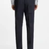 Two-piece regular-fit suit in checked virgin wool