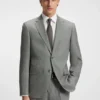 Two-piece regular-fit suit in patterned stretch cloth