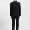 Two-piece regular-fit suit in patterned stretch cloth
