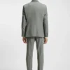 Two-piece regular-fit suit in patterned stretch cloth