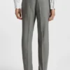 Two-piece regular-fit suit in patterned stretch cloth