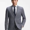 Two-piece regular-fit suit in stretch bouclé