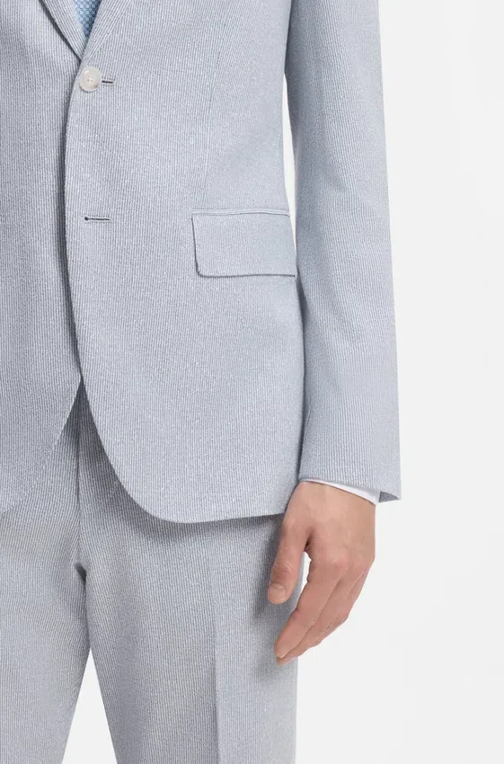 Two-piece regular-fit suit in stretch bouclé Two-piece regular-fit suit in stretch bouclé