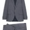 Two-piece regular-fit suit in stretch bouclé