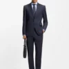 Two-piece regular-fit suit in virgin wool and silk Two-piece regular-fit suit in virgin wool and silk