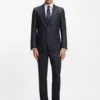 Two-piece regular-fit suit in virgin wool and silk Two-piece regular-fit suit in virgin wool and silk