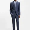 Two-piece regular-fit suit in virgin wool and silk Two-piece regular-fit suit in virgin wool and silk