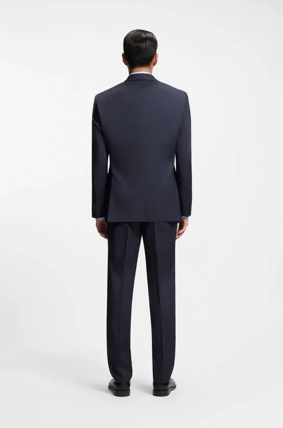 Two-piece regular-fit suit in virgin wool and silk Two-piece regular-fit suit in virgin wool and silk