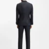 Two-piece regular-fit suit in virgin wool and silk Two-piece regular-fit suit in virgin wool and silk