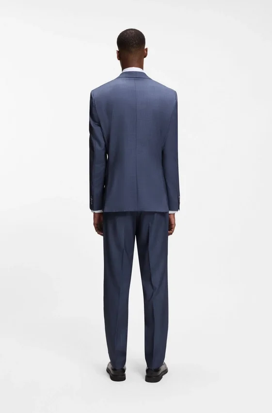 Two-piece regular-fit suit in virgin wool and silk Two-piece regular-fit suit in virgin wool and silk