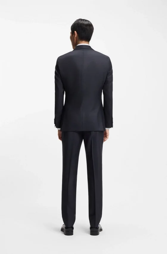 Two-piece regular-fit suit in virgin wool and silk Two-piece regular-fit suit in virgin wool and silk
