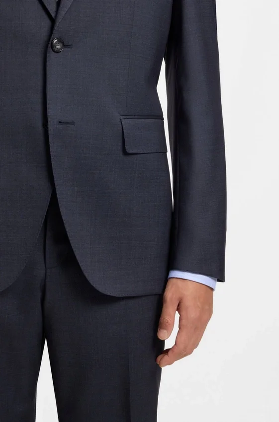 Two-piece regular-fit suit in virgin wool and silk Two-piece regular-fit suit in virgin wool and silk