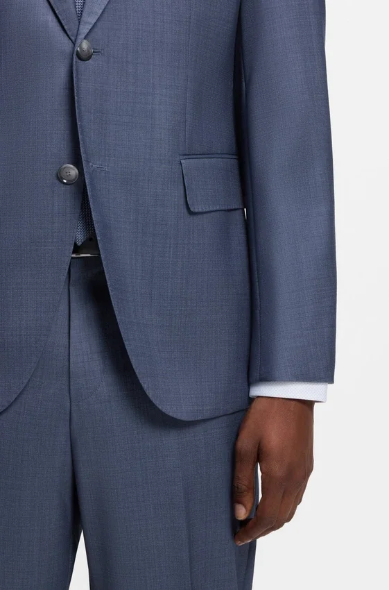 Two-piece regular-fit suit in virgin wool and silk Two-piece regular-fit suit in virgin wool and silk