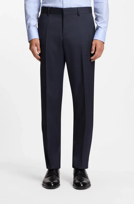 Two-piece regular-fit suit in virgin wool and silk Two-piece regular-fit suit in virgin wool and silk