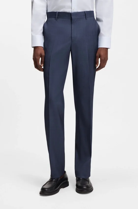 Two-piece regular-fit suit in virgin wool and silk Two-piece regular-fit suit in virgin wool and silk