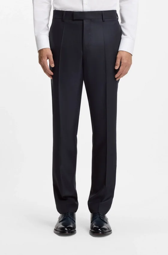Two-piece regular-fit suit in virgin wool and silk Two-piece regular-fit suit in virgin wool and silk