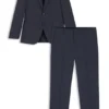 Two-piece regular-fit suit in virgin wool and silk Two-piece regular-fit suit in virgin wool and silk