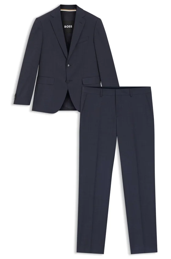 Two-piece regular-fit suit in virgin wool and silk Two-piece regular-fit suit in virgin wool and silk
