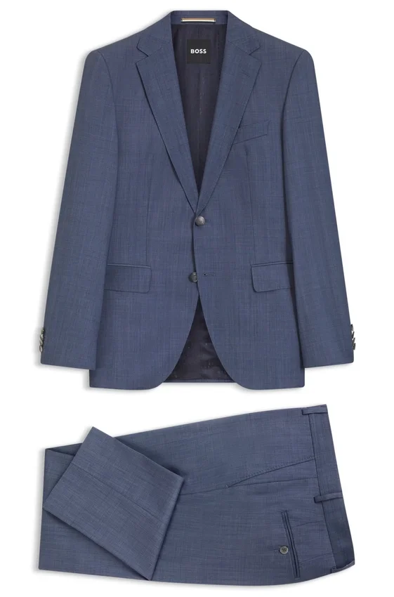 Two-piece regular-fit suit in virgin wool and silk Two-piece regular-fit suit in virgin wool and silk