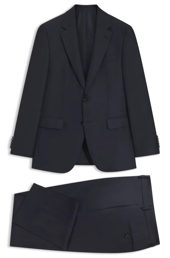 Two-piece regular-fit suit in virgin wool and silk Two-piece regular-fit suit in virgin wool and silk
