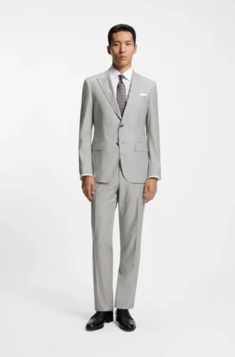 Two-piece slim-fit suit in a wool blend