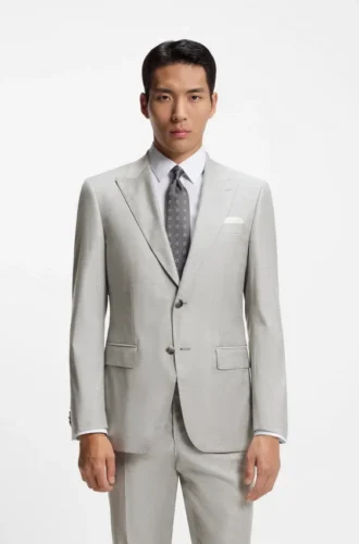 Two-piece slim-fit suit in a wool blend