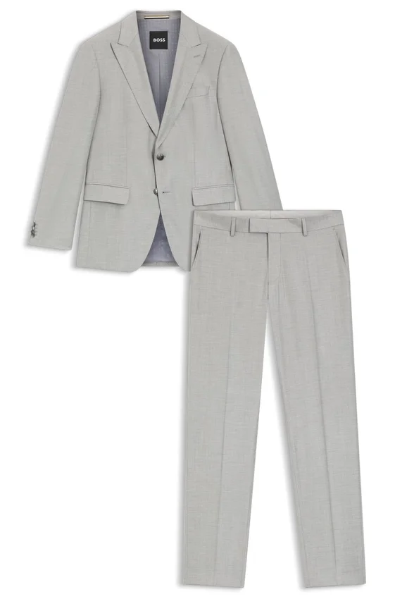 Two-piece slim-fit suit in a wool blend Two-piece slim-fit suit in a wool blend