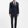 Two-piece slim-fit suit in checked virgin wool Two-piece slim-fit suit in checked virgin wool