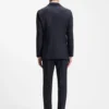 Two-piece slim-fit suit in checked virgin wool Two-piece slim-fit suit in checked virgin wool
