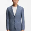 Two-piece slim-fit suit in cotton and virgin wool Two-piece slim-fit suit in cotton and virgin wool