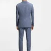 Two-piece slim-fit suit in cotton and virgin wool Two-piece slim-fit suit in cotton and virgin wool