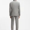 Two-piece slim-fit suit in cotton and virgin wool Two-piece slim-fit suit in cotton and virgin wool