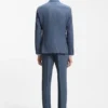 Two-piece slim-fit suit in cotton and virgin wool Two-piece slim-fit suit in cotton and virgin wool
