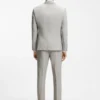 Two-piece slim-fit suit in cotton and virgin wool Two-piece slim-fit suit in cotton and virgin wool