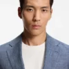 Two-piece slim-fit suit in cotton and virgin wool Two-piece slim-fit suit in cotton and virgin wool