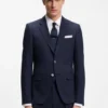 Two-piece slim-fit suit in micro-patterned cloth