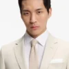 Two-piece slim-fit suit in micro-patterned cloth Two-piece slim-fit suit in micro-patterned cloth