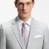 Two-piece slim-fit suit in micro-patterned cloth