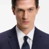 Two-piece slim-fit suit in micro-patterned cloth