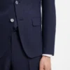 Two-piece slim-fit suit in micro-patterned cloth