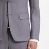 Two-piece slim-fit suit in micro-patterned cloth