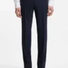 Two-piece slim-fit suit in micro-patterned cloth