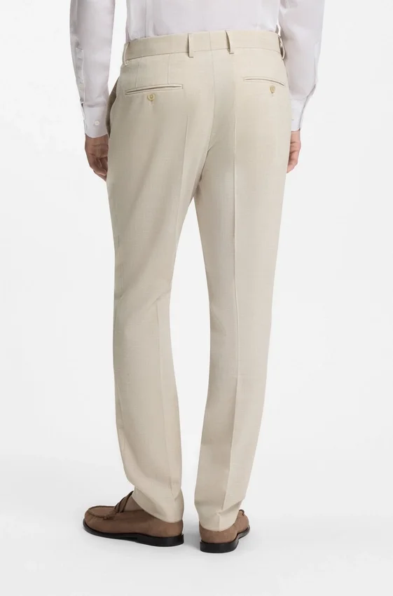 Two-piece slim-fit suit in micro-patterned cloth Two-piece slim-fit suit in micro-patterned cloth