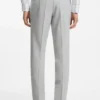Two-piece slim-fit suit in micro-patterned cloth
