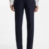 Two-piece slim-fit suit in micro-patterned cloth