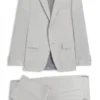 Two-piece slim-fit suit in micro-patterned cloth