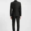 Two-piece slim-fit suit in patterned virgin wool